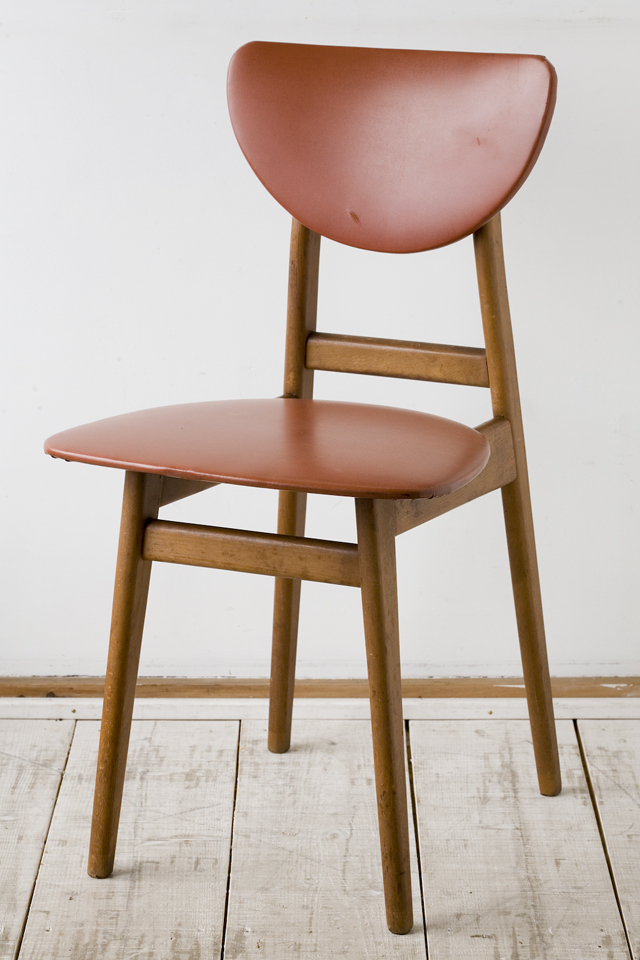 アンティークチェア、昭和レトロな小さめの椅子-01