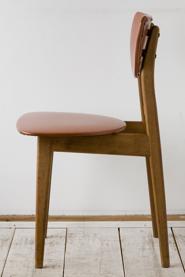 アンティークチェア、昭和レトロな小さめの椅子-04