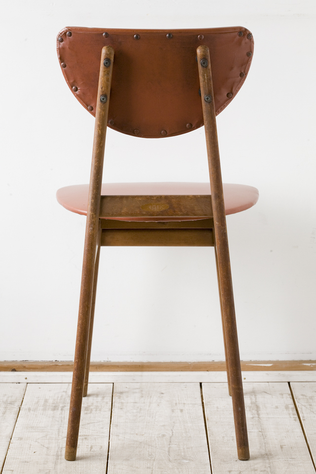 アンティークチェア、昭和レトロな小さめの椅子-05