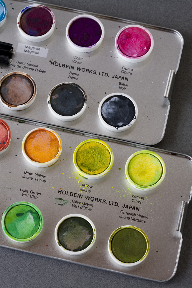 holbein：ホルベインのcake colors：ケーキ・カラー「ARTISTS' WATER COLORS：固形水彩絵の具24色セット」-08