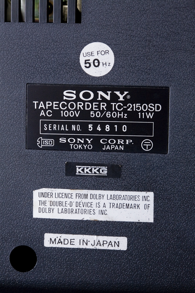 SONY：ソニーのステレオカセットデッキ「TC-2150SD」-10