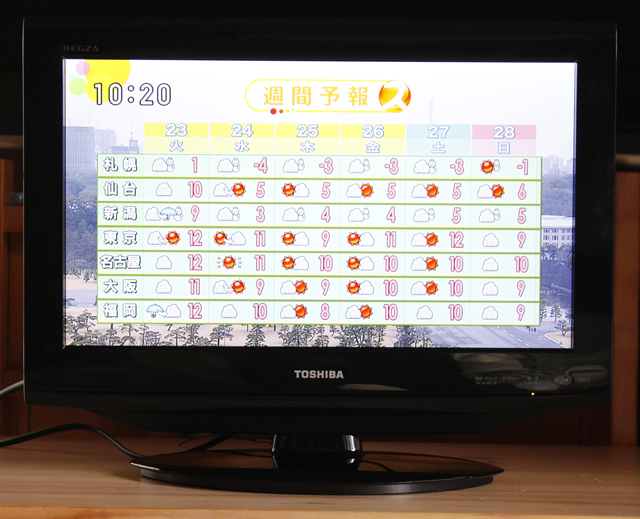 TOSHIBA：東芝の19V型液晶テレビ：TV、REGZA：レグザ「19RE2」-02